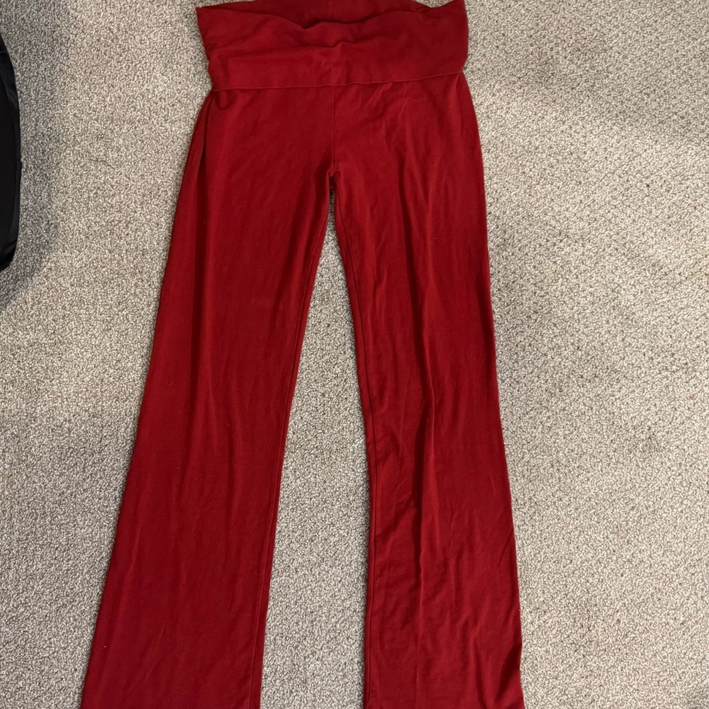 Skims fold over flared leggings